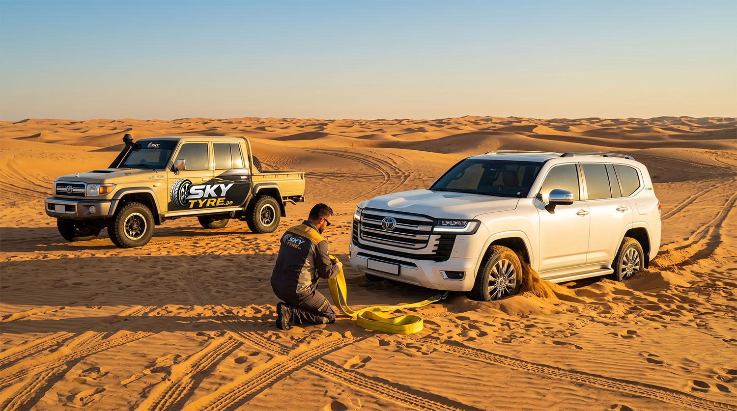 Professional Sand Recovery Vehicle Onsite Dubai